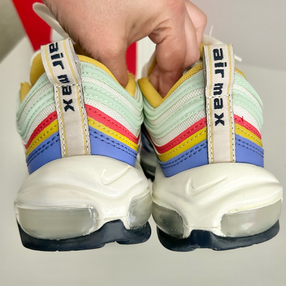 Nike air max 97 summit white/obsedian saphire shoes womens size 6.5 - Picture 6 of 9